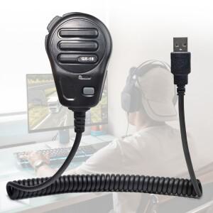 유로 트럭 시뮬레이터 2 용 QX-18 USB 핸드 헬드 스피커 마이크  PTT 지지대 장치  거치대 키보드 맞춤