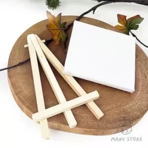인테리어소품 그림그리기 유화그림그리기 받침대 화방도구 미니 이젤+캔버스 세트 10X10cm