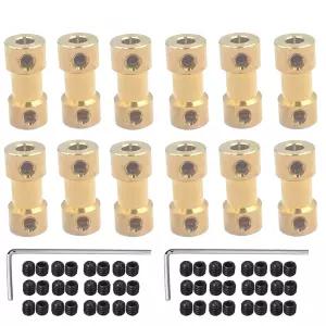 12Pcs 2mm 황동 축 결합 조인트 커넥터 RC DIY 비행기 보트 로봇용 모터