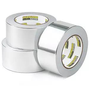 알루미늄 호일 테이프 3팩 2인치 x 75피트 실버 금속 HVAC 덕트용 고온 건조기 단열 공기 수리 내열성