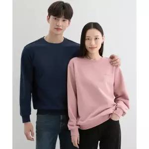 [게스]데일리티 캐주얼상의 ON 3color 유니 기모 고무 일자로고 맨투맨 NP4KE40