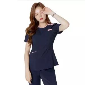 앞지퍼 스판 간호복 병원근무복 원단 물리치료사 고온세탁 유니폼 스크럽 세트 성형외과
