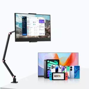 UGIFT 태블릿 스탠드 홀더 ipad용 휴대용 모니터 12.9 16 360 회전 베이스의 데스크 마운트 4.7-12.9
