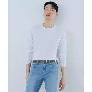 [게스]데일리티 캐주얼상의 CORE 2color 유니 미니 삼각 긴팔 티셔츠 MQ1K9451 1K