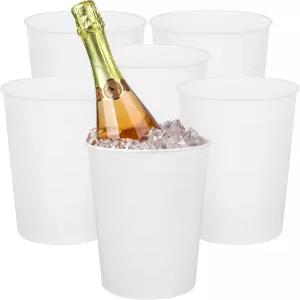 파티용 스 버킷 6팩 샴페인 음료 탄산음료 맥주용 플라스틱 와인 쿨러 결혼식용 클래식 병 냉각기 꽃병