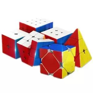 MOYU RS 마그네틱 시리즈 매직 스피드 큐브 3X3 2X2 스티커리스 4x4 장난감 피라미드 스큐 퍼즐