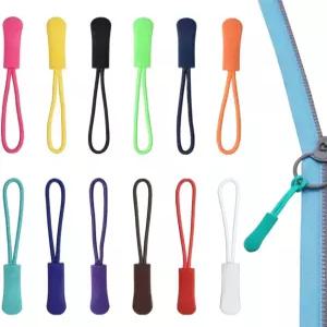 120Pcs 지퍼 배낭 재킷 수하물 의류용 나일론 로프 교체기로 익스텐션 픽서를 당깁니다 12가지 색상
