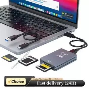 10Gbps XQD/SD 메모리 카드 리더 썬더볼트 3/4 포트 지원 휴대용 CF 익스프레스 영화 제작자 콘텐츠