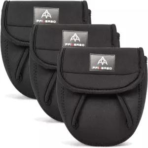 PFILERO 3PCS 낚시 방적 릴 커버 가방 미끼 캐스팅 트롤링 보호 케이스 파우치 슬리브 장갑 1000-8000