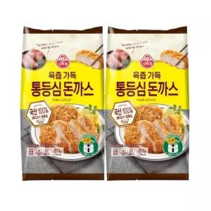 육즙가득 통등심 돈까스 오뚜기 여름 식재료 추억의맛 도시락 반찬 안주 혼밥 420g 2개