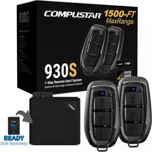 Compustar CS930-S 올인원 원격 시동 번들 - 2개 1방향 3버튼 리모컨 G17 AM 방수 1 500피트 최대 범위