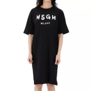 MSGM [명품] 26SS 로고 코튼 반팔 원피스 성인 S6MSJGDR068 110 AK
