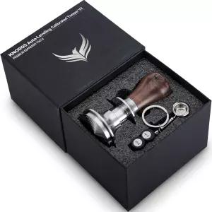 KNODOS 51mm 변조기 보정 자동 레벨링 및 30파운드 스프링 장착 디자인 스테인리스 스틸 커피 교체 포함