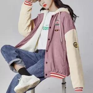 여성야상점퍼 코듀로이 후드 점퍼 안감 퍼 겨울 아우터 데일리룩