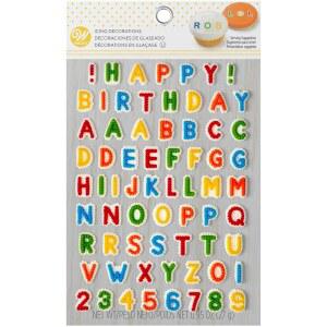 WILTON HAPPY BIRTHDAY LETTERS 케이크 장식, 케이크, 위한 컵케이크 미국 숫자, 쿠키를 아이싱 색상, 글자 68개 제조 다양한