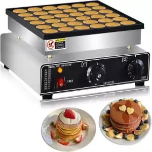 110V 상용 미니 더치 팬케이크 메이커 36PCS 머신 포퍼티즈 그릴 스테인리스 스틸 논스틱 아침 식사 스낵