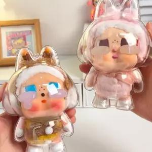 투명 인형 보관 케이스 크라이베이비 피규어 보호 커버 키링 장식용