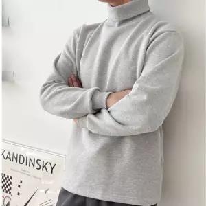 남성 목폴라티 남자 기모 목티 터틀넥 티셔츠 3색