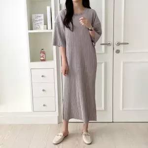 플리츠 롱 다솜결 원피스 플리츠 주름원피스