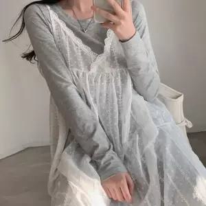 롱나시 뷔스티에 가디건 레이어드 러블리 패턴 시스루 여리여리