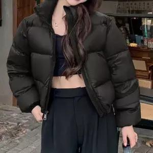 패딩 여성 트렌디핏 오버핏 겨울 보온 크롭 하이넥 숏패딩
