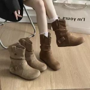여성용 데님 가을 빈티지 적층 부츠 키높이 숏 서부 버켄 워커힐 워커 원픽3