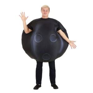 풍선 볼링공 성인 의상 바디수트, 팬 포함