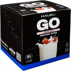 HALEO 단백질 바 GO 바이트 10g x 12조각 우유 식이섬유 딸기 맛 함유
