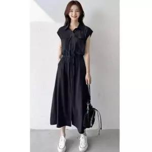 여성여름원피스 카라 여성 여름 원피스 민소매 롱 치마