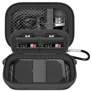 ANKHOH CRUCIAL X9 PRO / X10 하드 2TB 해당) SD 오거나이저, 및 포켓이 있는 4TB 컴팩트 케이블 카드 야외 EVA 사진 1TB SSD용 장비용 (케이스만 슬롯 블랙 - 쉘 케이스, 8개의