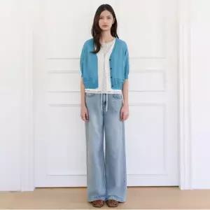 갤러리아 [써스데이아일랜드]2025 S/S 브이넥 반팔 가디건 (T264MCD254W)