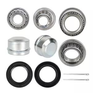 카보베어링 2 세트는 크롬 스틸 03813TC 씰 OD 59.15mm 먼지 커버 및 코터 핀으로 제작된 1-1/4인치