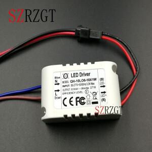 5개 10W AC85-277V LED 드라이버 6-10x1W 300mA DC18-34V 박스 PF 전원 공급 장치 정전류 천장 조명