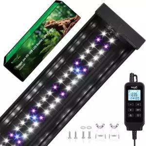 파충류를 위한 UVB 라이트 6W 9.8인치 LED UVA 테라리움 램프 퍼거슨 존을 4가지 자동 모드 전구 수염 용