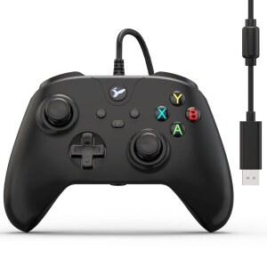 Xbox One용 유선 컨트롤러, One USB 게임패드 /S /X /PC Windows 10 /11 및 3.5mm 헤드셋 오디오 잭(블랙)과 호환 가능