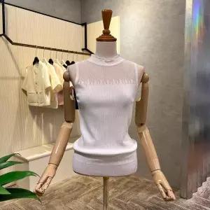 [ab.f.z]AOA2NW41F_프릴넥 망사 배색 민소매 니트