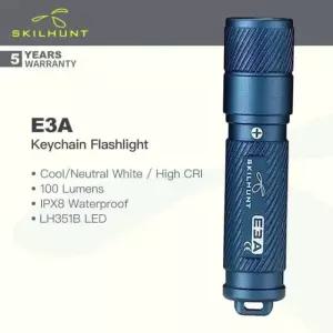 Skilhunt E3A Keychain Flashlight LH351B LED Available in Multi-color TIR Optic Lens Small Size for