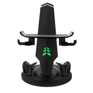 XBERSTAR VR 스탠드, 헤드셋 충전 도크 디스플레이 스탠드 액세서리, Oculus Quest 2 / 3 (블랙)