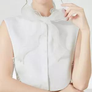 러플 스트랩 페이크 블라우스 카라 넥케이프 가짜카라