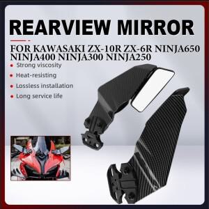 바이크 오토바이 백미러 ABS 회전 사이드 미러, 가와사키 ZX10R ZX-10R ZX6R ZX-6R NINJA 650 NINJA 400 NI