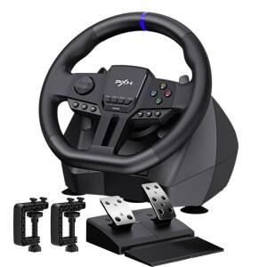 PXN 게이밍 스티어링 휠 - 270 / 900 V900 GEN2 심 레이싱 휠, 페달 패들 시프터 Xbox One, Series S|X, PC, PS4, 스위치용
