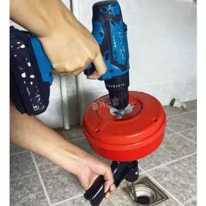 전동스프링 청소기 배수관 자동 막힘 드릴 뚫는 배관 하수구