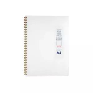 옥스포드 OX85QS28 5000 밀크 PP 좌철스프링 A4 무지 DJ101A4 노트/297x225mm 80매 (1개)