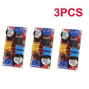 3pcs 5A DC-DC 가변 벅 컨버터 XL4015 4-38V ~ 1.25-36V 스텝 다운 전원 공급 장치 전압 레귤레이터 모듈