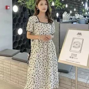 예쁜 롱 룩 데일리 하객 여름 여성 원피스 버반팔 WFOGM64