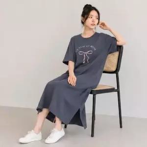 활용도좋은 러블리한 리본포인트 데일리 반팔 원피스 WFOGHV5