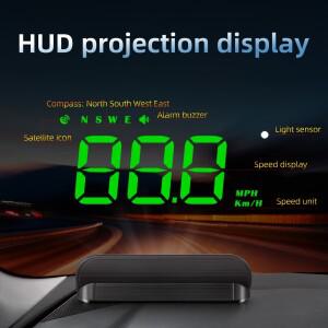 M1 차량 헤드업 디스플레이 GPS 속도계 유리창 프로젝터 디지털 HUD 과속 경보 자동차 전자장치 맞춤 제작