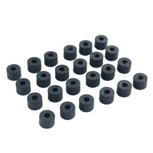 24pcs 9mm 두꺼운 검은 나일론 라운드 스페이서 O-링 호스 가스켓 플랫 고무 와셔 DIY 예비 부품