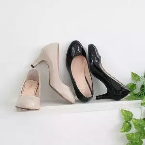 에나멜 베이직 2컬러 여성구두 펌프스힐 7cm 215-220 (WA2140C)