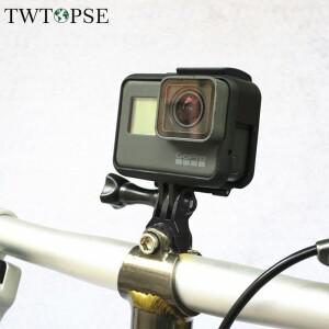 GOPRO/GARMIN/Bryton/Cateye 라이트 부품 용 Brompton 접이식 자전거 마운트 용 TWTOPSE 자전거 카메라 손